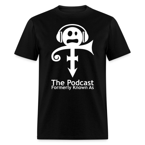 vertical white podcast logo png - Men's T-Shirt