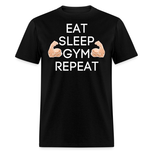 Eat Sleep Gym Repeat - Two Big Biceps - Men's T-Shirt