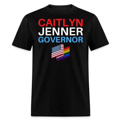 CAITLYN JENNER GOVERNOR - LGBT USA Flag - Men's T-Shirt