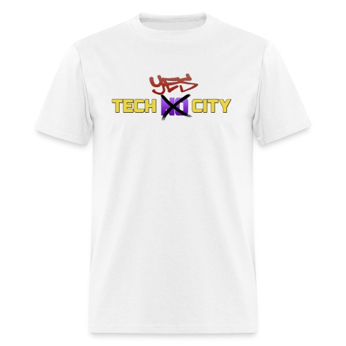 techyescitydessigTWO png - Men's T-Shirt