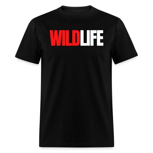 WILDLIFE (Red and White letters) - Men's T-Shirt