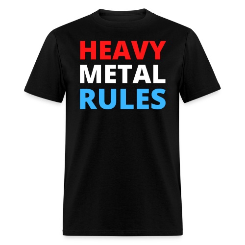 Heavy Metal Rules (USA Red White & Blue version) - Men's T-Shirt