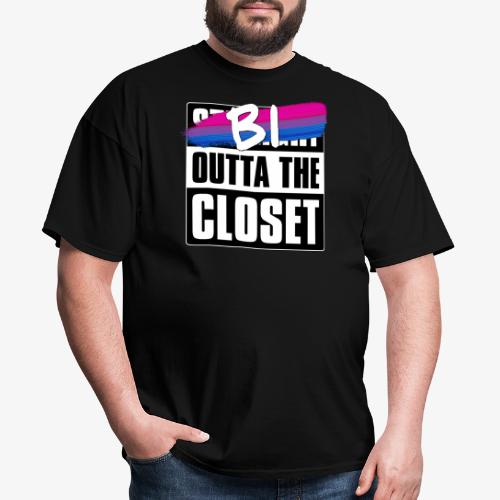 Bi Outta the Closet - Bisexual Pride - Men's T-Shirt