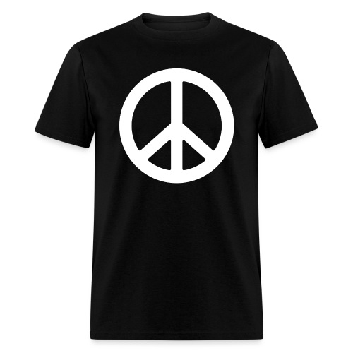 Big White Peace Symbol - Men's T-Shirt