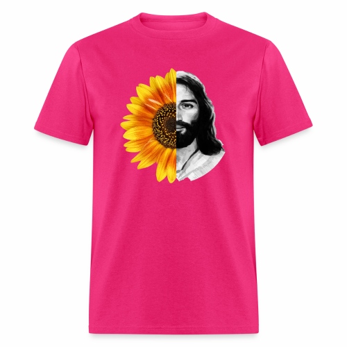 Jesus Christ Sunflower Christian God Faith Flower - Men's T-Shirt