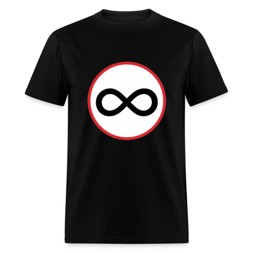 Infinity sign red circle - Men's T-Shirt