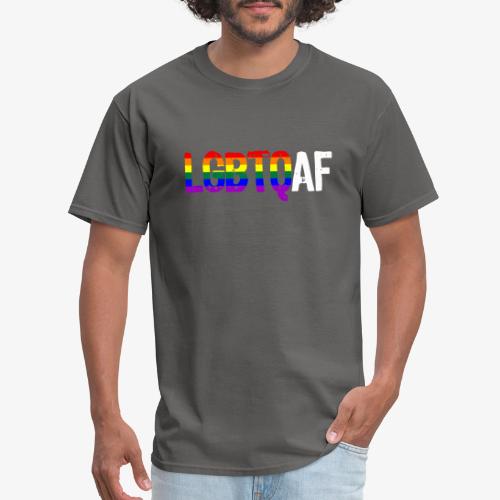 LGBTQ AF LGBTQ as Fuck Rainbow Pride Flag - Men's T-Shirt