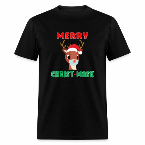 Merry Christmask Rudolph Red Nose Mask Reindeer. - Men's T-Shirt