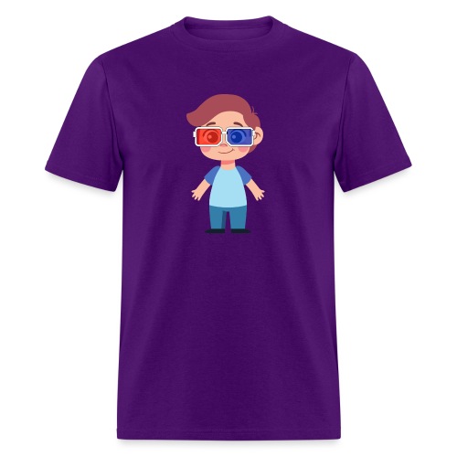 Boy with eye 3D glasses - Men's T-Shirt