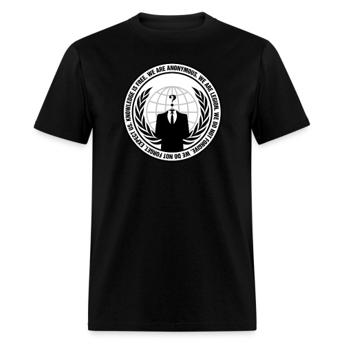 Anonymous Logo With Slogan png - Men's T-Shirt