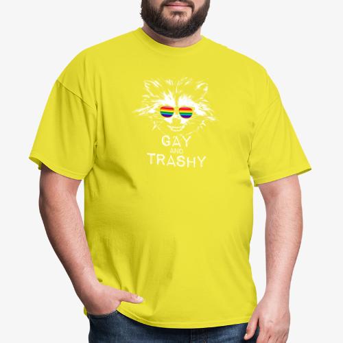 Gay and Trashy Raccoon Sunglasses Gilbert Baker - Men's T-Shirt
