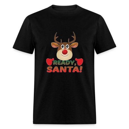 Christmas Rudolph, Ready Santa, Reindeer Miracle. - Men's T-Shirt