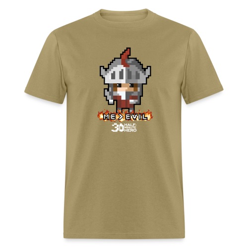 Knight ME v EVIL (White logo) - Men's T-Shirt