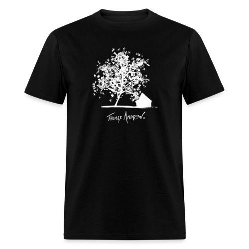 White Tree with Black Bac - Men's T-Shirt