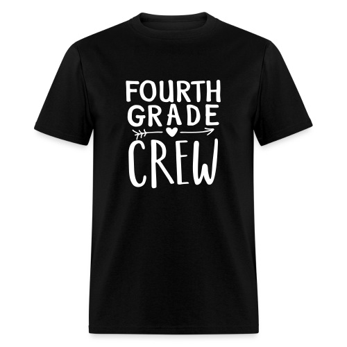 Fourth Grade Crew Heart Teacher T-Shirt - Men's T-Shirt