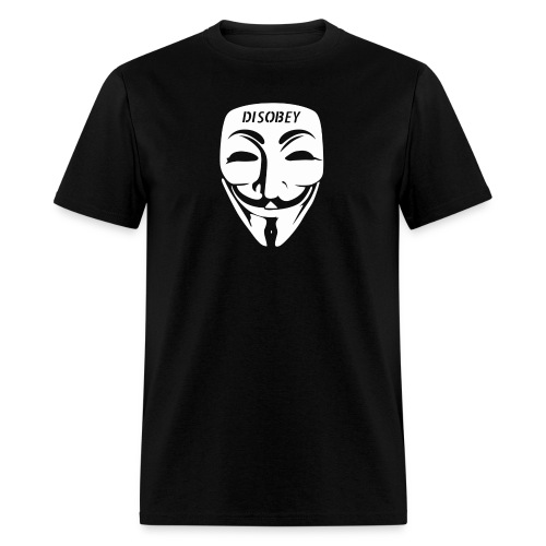Anonymous Face Disobey Forehead gif - Men's T-Shirt