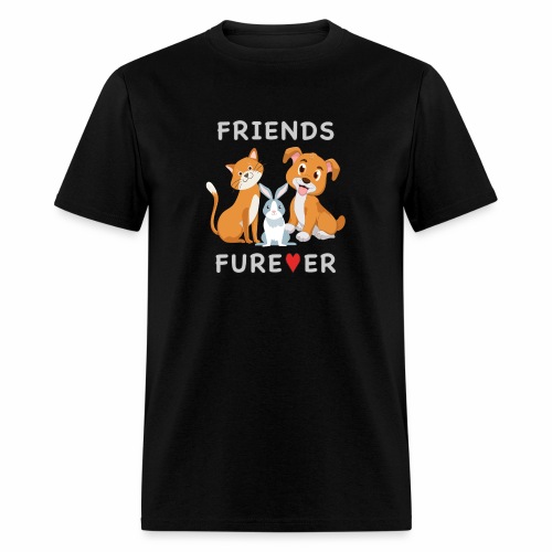 Friends Forever BFF Dog Cat Bunny Rabbit Kids Gift - Men's T-Shirt