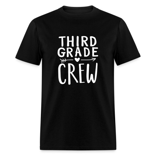 Third Grade Crew Heart Teacher T-Shirts - Men's T-Shirt