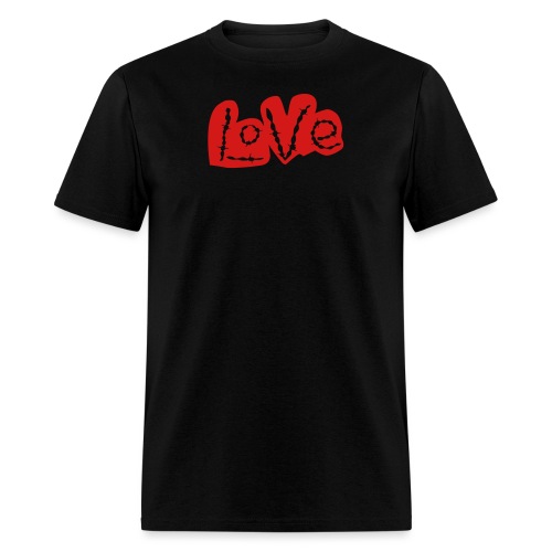 love barbed wire heart - Men's T-Shirt