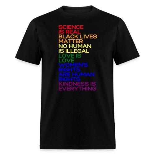 Gay Pride Science Is Real Black Lives Matter Love - Men's T-Shirt