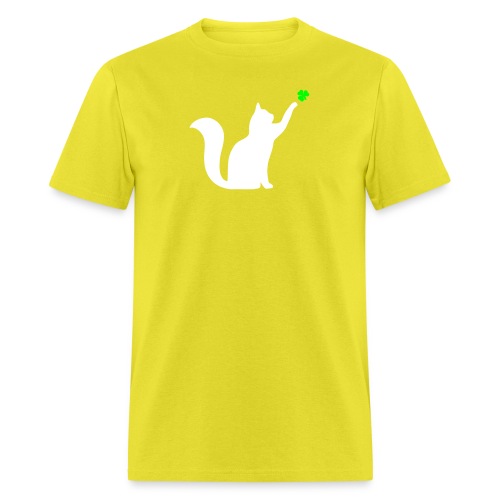 Cat and Shamrock - Men's T-Shirt