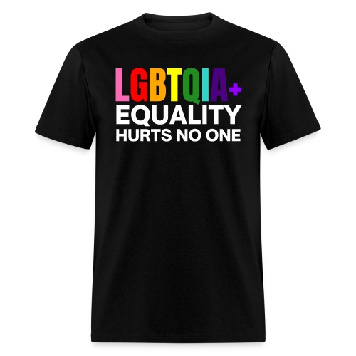 LGBTQI+ Equality Hurts No One, 8 Color Flag - Men's T-Shirt