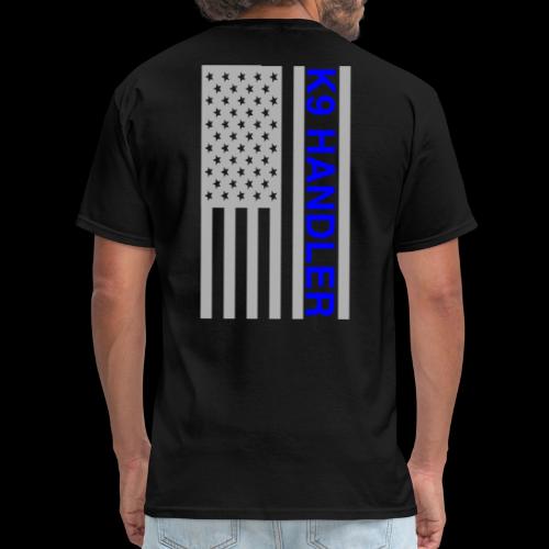 K9 HANDLER BLUE LINE FLAG - Men's T-Shirt