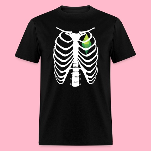 SimSkeleton Ribcage Plumbob Heart - Men's T-Shirt