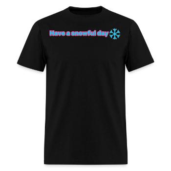 SnowFul Day - Men's T-Shirt - black - Front - Jose (178cm)