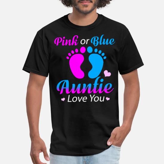 Pink Blue Your Auntie Loves You Gender Reveal' T-Shirt | Spreadshirt