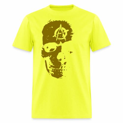 Anarchy Skull Gold Grunge Splatter Dots Gift Ideas - Men's T-Shirt