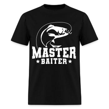 Master Baiter - Funny Fishing Fisherman - Men's T-Shirt - black - Front - Jose (178cm)