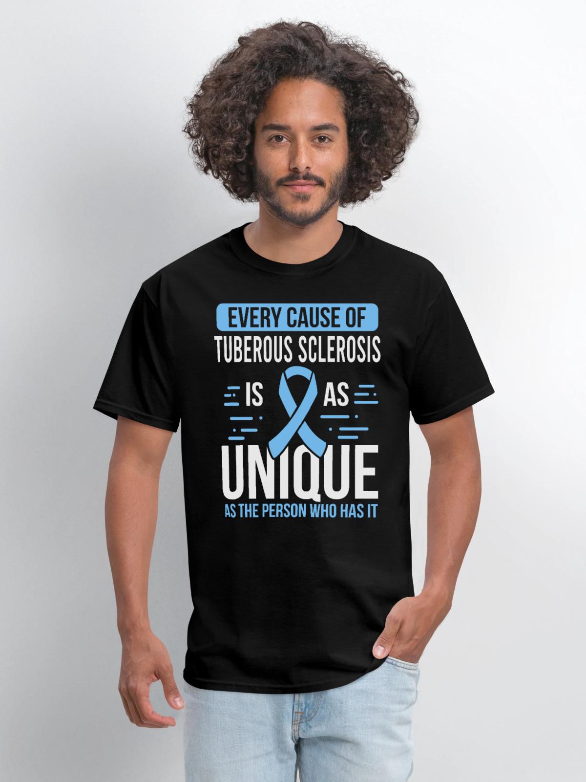 Tuberous Sclerosis Complex TSC Month Day Warrior - Men's T-Shirt - black - Front - Jose (178cm)