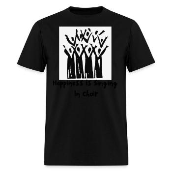 Cute and Gorgeous Happiness Is Singing In Choir - Men's T-Shirt - black - Front - Jose (178cm)