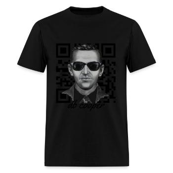 cool db cooper Qr code - Men's T-Shirt - black - Front - Jose (178cm)