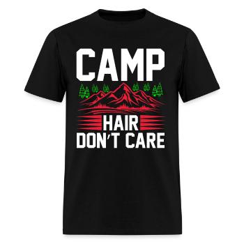 camping hair dont care - Men's T-Shirt - black - Front - Jose (178cm)