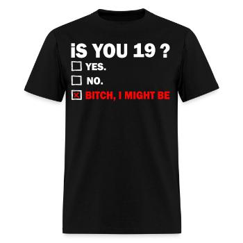 nineteen 19 Years Old Birthday 19th - Men's T-Shirt - black - Front - Jose (178cm)