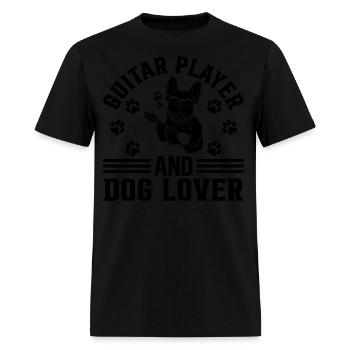Guitar Player And Dog Lover - Guitar Player Guitar - Men's T-Shirt - black - Front - Jose (178cm)