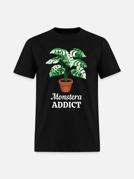 Monstera Addict - Men's T-Shirt - black