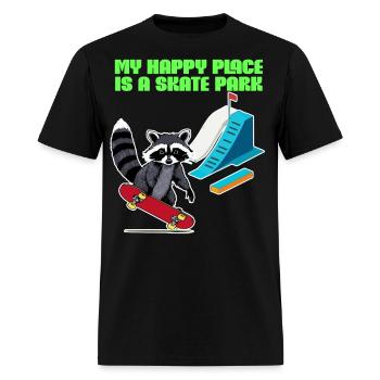 My Happy Place Is a Skate Park - Men's T-Shirt - black - Front - Jose (178cm)