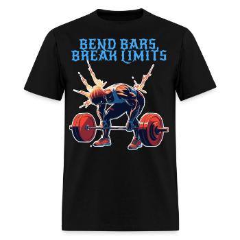 Bend Bars, Break Limits - Men's T-Shirt - black - Front - Jose (178cm)