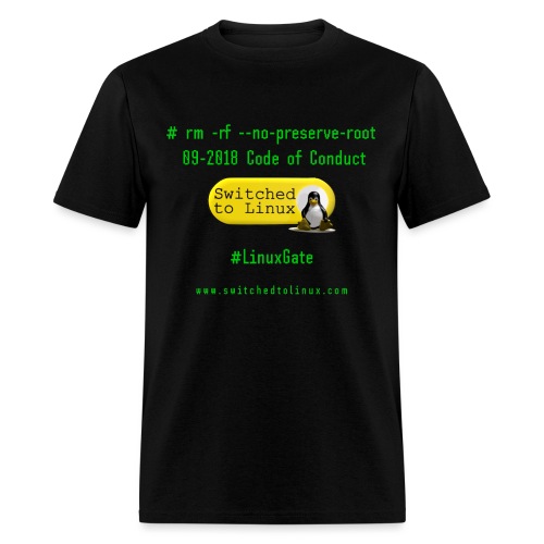 rm Linux Code of Conduct - Men's T-Shirt