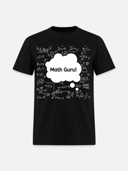 Math Guru Chalkboard - Men's T-Shirt - black