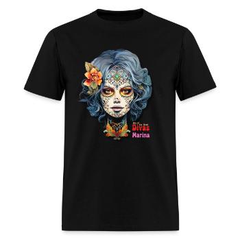 Day of the Dead Divas - Marina - Men's T-Shirt - black - Front - Jose (178cm)