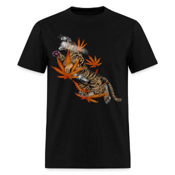 Smoking Tiger - Men's T-Shirt - black - Front - Jose (178cm)