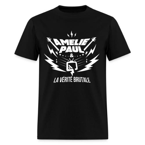 Amélie Paul & La Vérité Brutale (logo blanc) - Men's T-Shirt