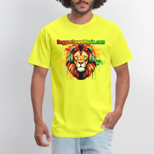 Reggae lion head music vibrant rasta dj art tee - Men's T-Shirt