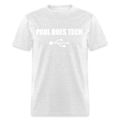 Paul Does Tech White Logo With USB - Men's T-Shirt