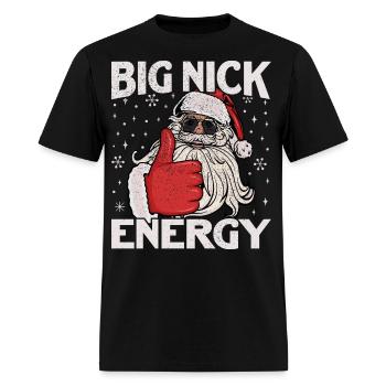 Big Nick Santa Energy Retro Santa Xmas Christmas - Men's T-Shirt - black - Front - Jose (178cm)