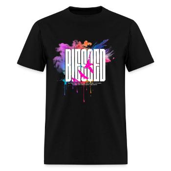 BLESSED - Men's T-Shirt - black - Front - Jose (178cm)